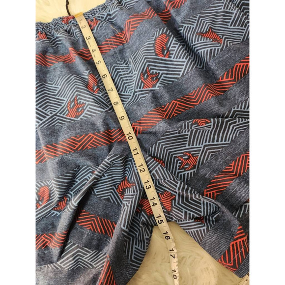 Columbia Men Trunks Swim Shorts Blue Stripe Fish Print Drawstring Mesh Lined XXL - Picture 4 of 7